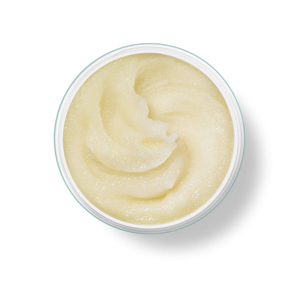 Applying Bliss Lemon & Sage polish to damp skin in shower for in-shower renewal.