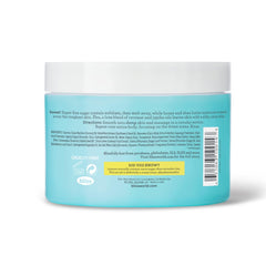 Close-up of Bliss polish's fine sugar crystals for gentle exfoliation.