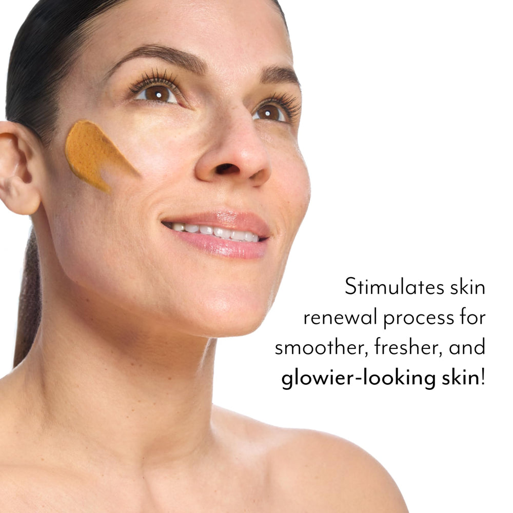 Bliss Pumpkin Powerhouse swatch on skin reveals smooth, radiant finish