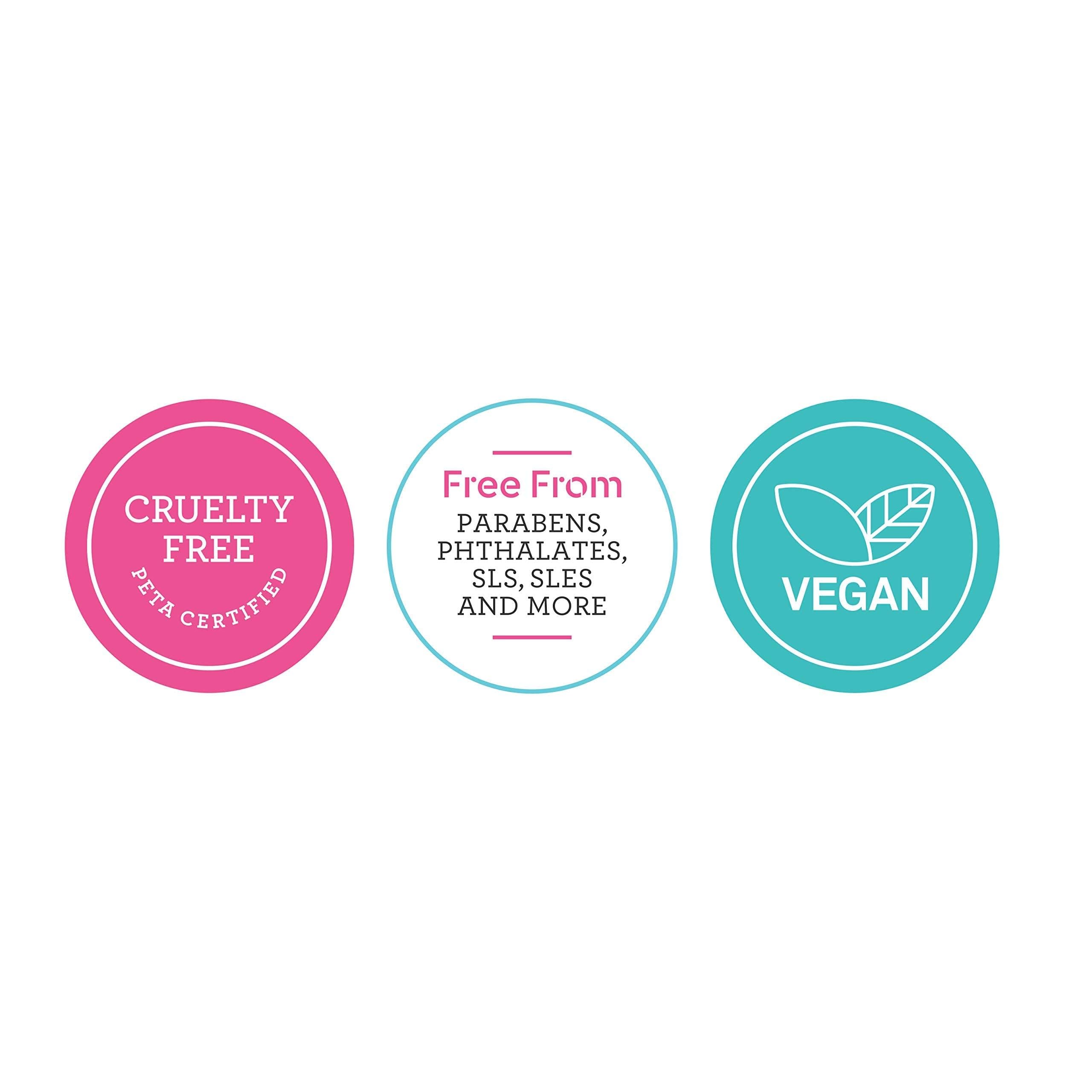 Texture highlight of shea butter and coconut oil as hydrating ingredients.