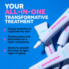 Bliss Skin Euphoria serum pump-dispense demonstrates easy, mess-free application.