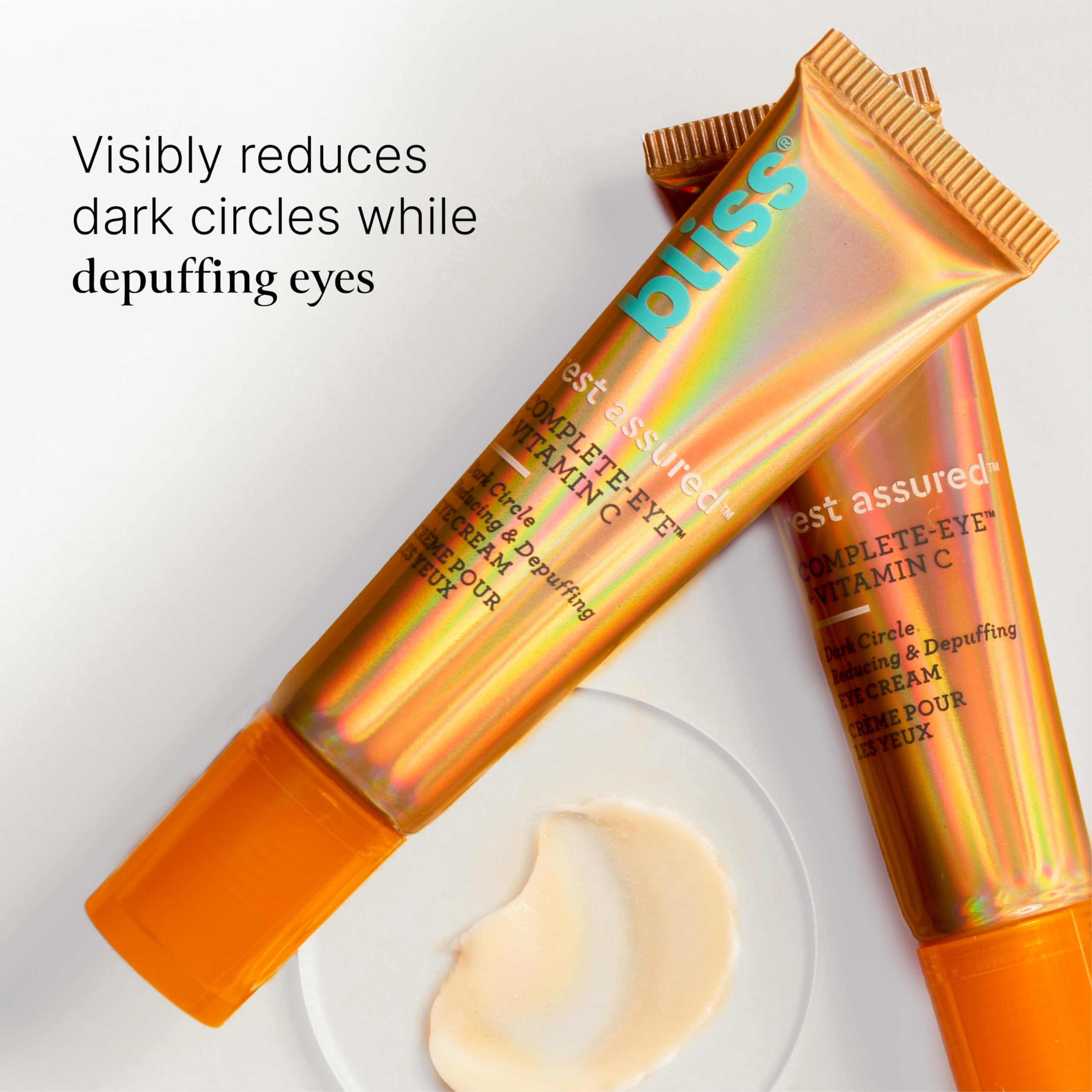 Bliss Vitamin C and Niacinamide brighten the under-eye area.