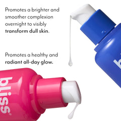 Bliss Vitamin C Serum close-up applying on the skin for brightness