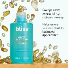 Bliss Well Yes Toner bottle closeup highlighting healthy-looking balance.