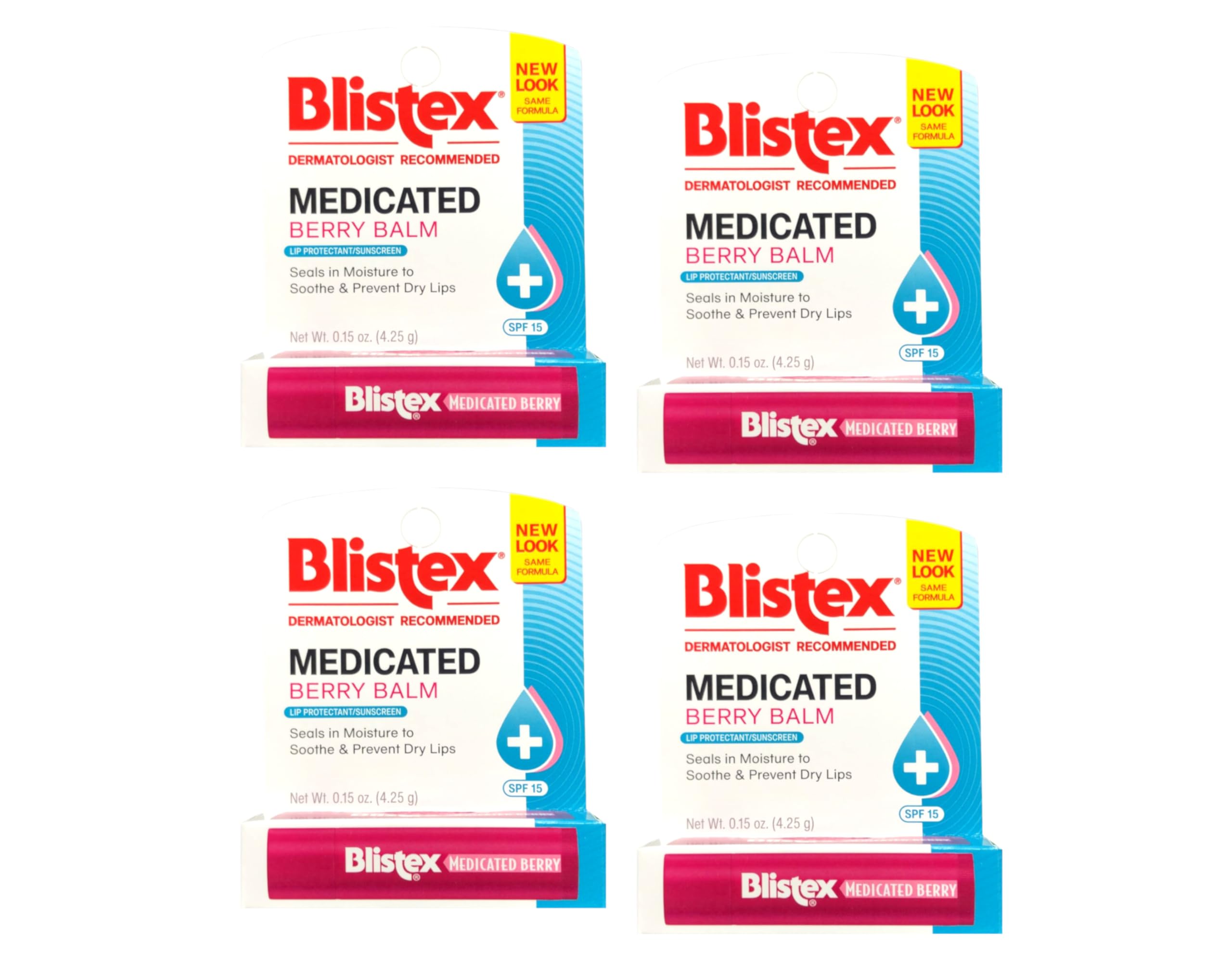 Blistex Berry Balm year-round care emphasis for hydration and protection.
