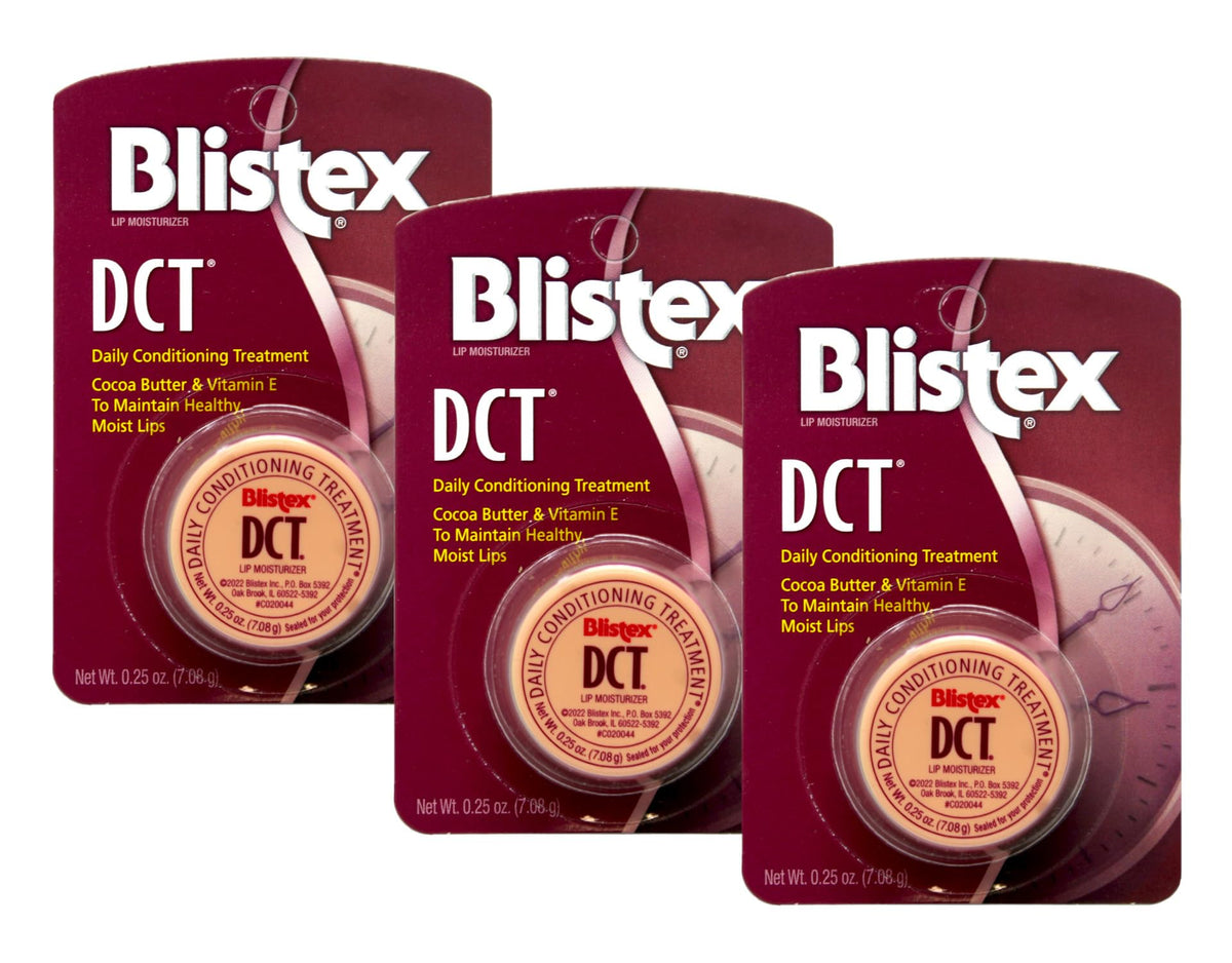 Blistex DCT pack of 3 pots for daily lip conditioning and moisture.