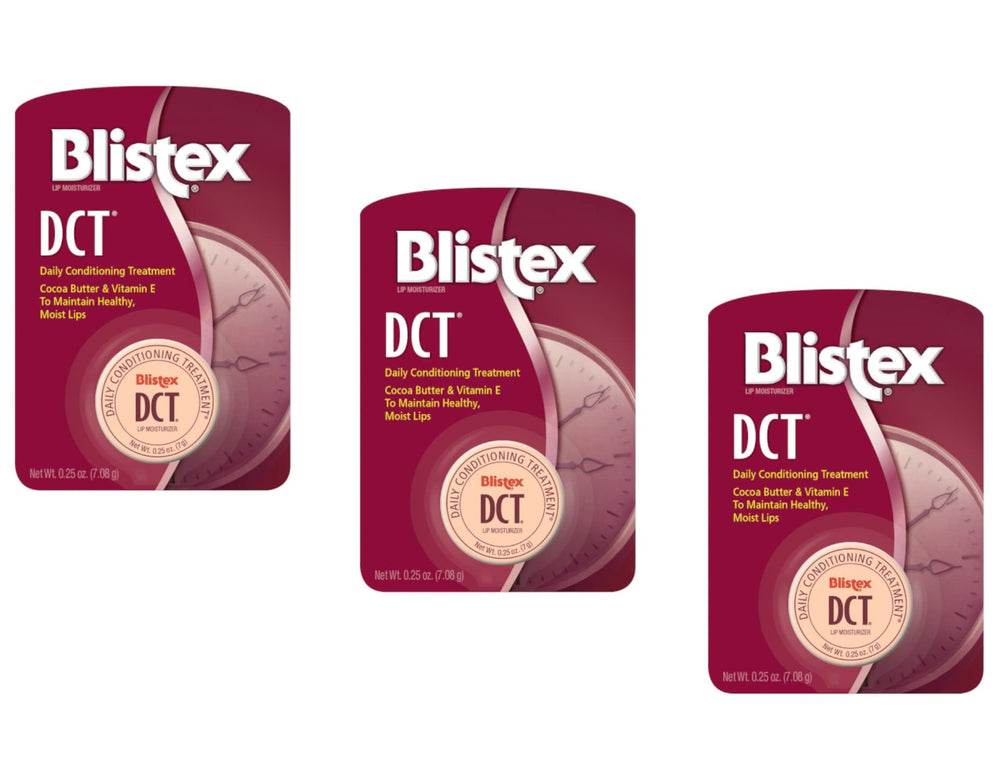 Blistex DCT pots pack-3 front view for daily lip care on the go.