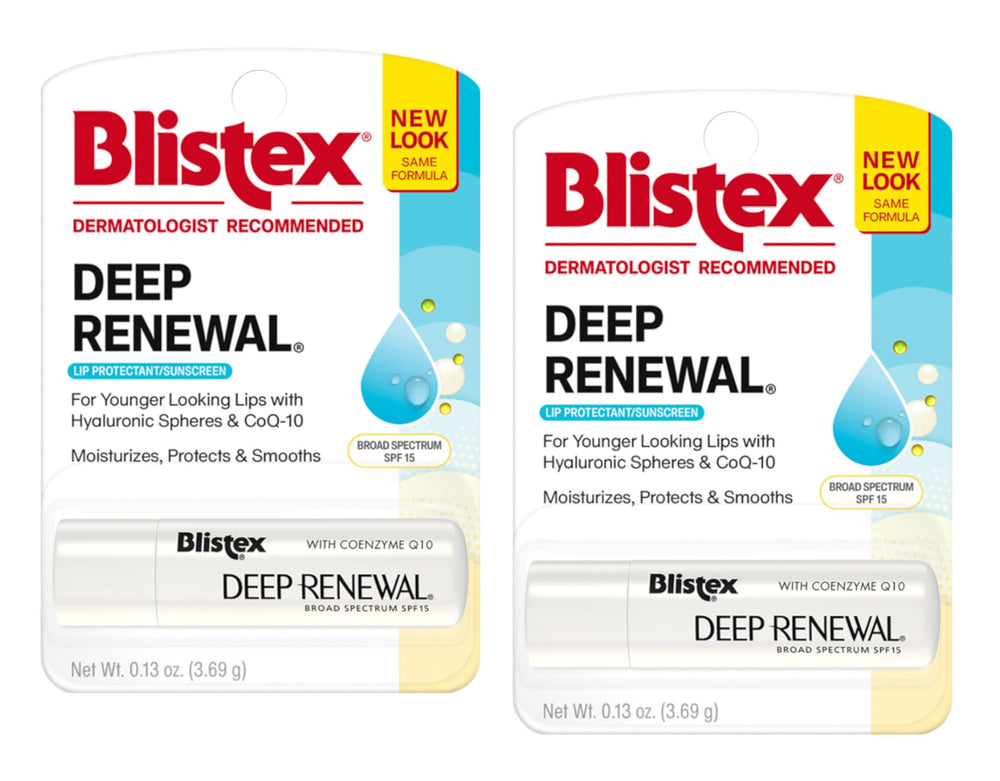 Blistex Deep Renewal Lip Balm SPF 15 protects lips while delivering daily moisture.