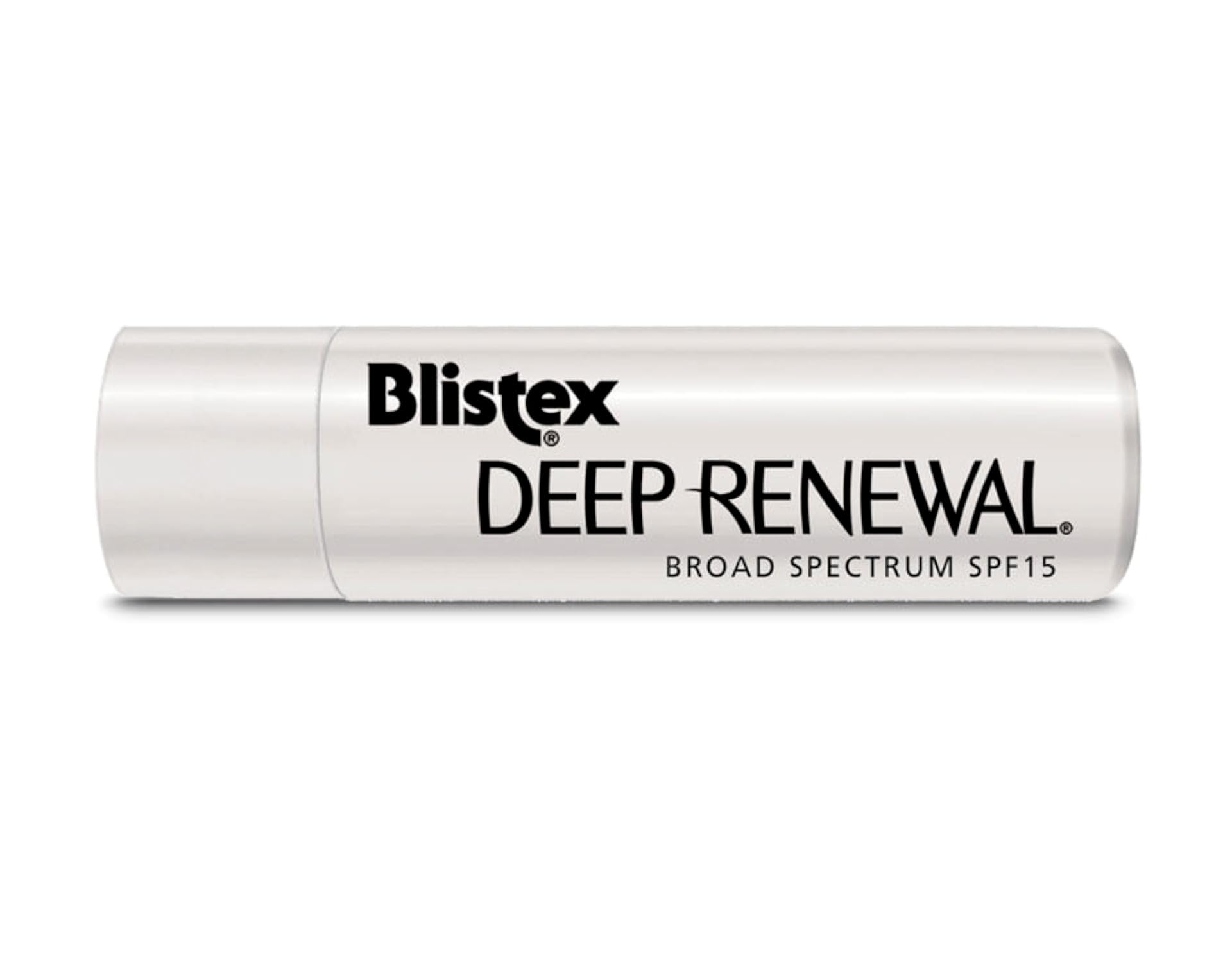 Blistex Deep Renewal SPF 15 label visible for UVA/UVB protection