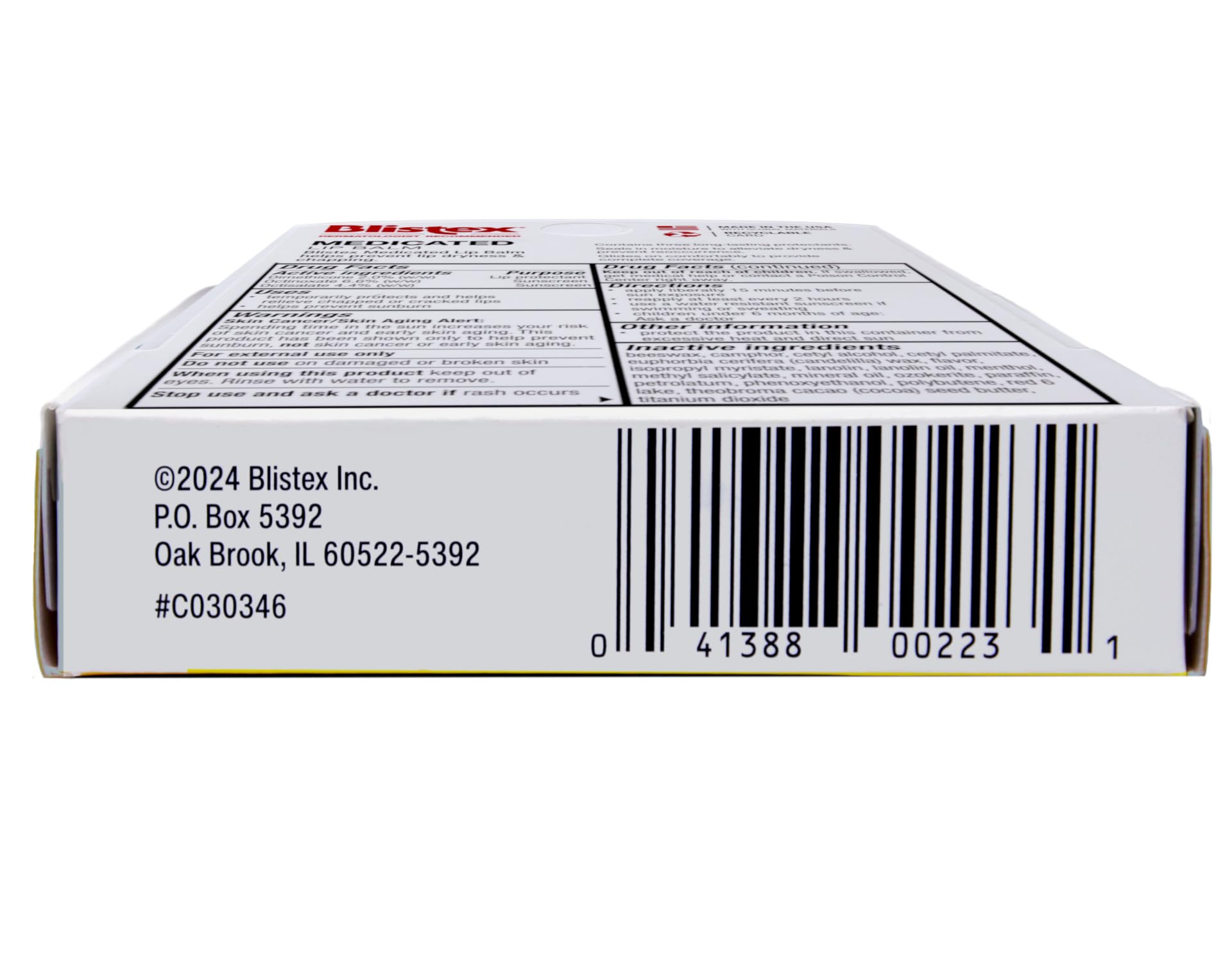 Blistex Five Star lip protection SPF 30 packaging-detail highlights travel-friendly design