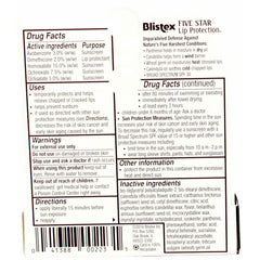 Blistex Five Star SPF 30 lip balm with satin finish and protection.