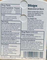 Blistex lip care pack of three on display highlights medicated hydration