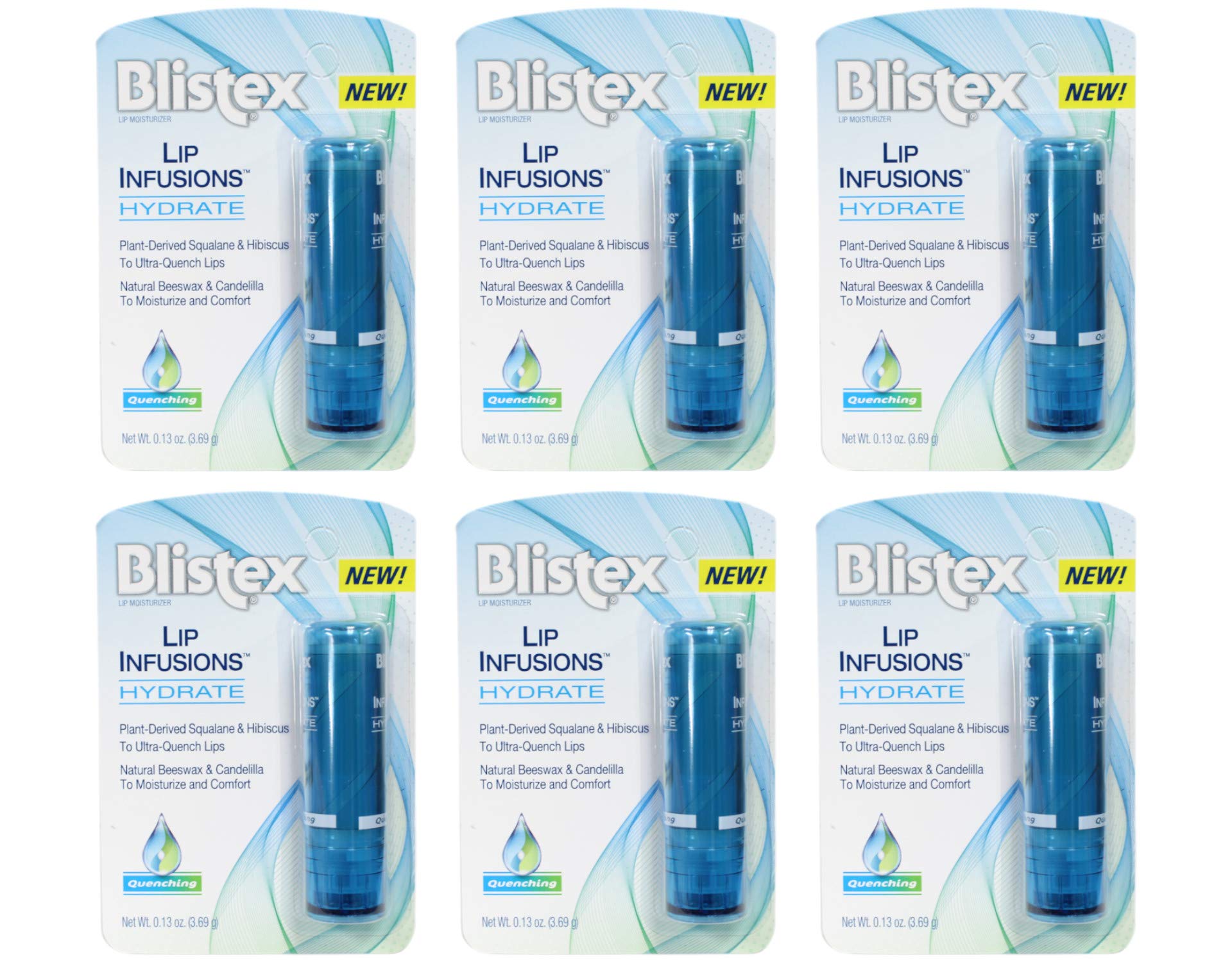 Blistex Lip Infusions Hydrate packaging shows compact lip care for daily moisture