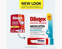 Blistex Medicated Lip Ointment on lip application demonstrates discreet, smooth care.