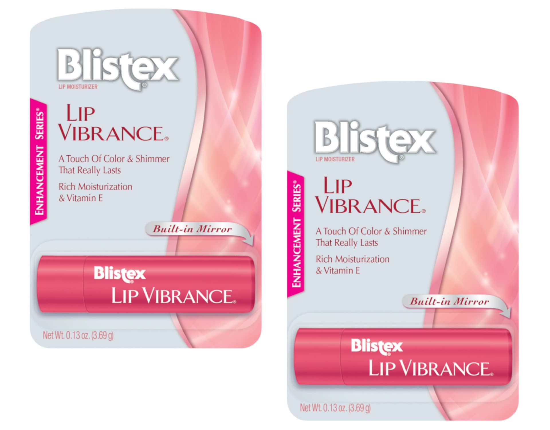 Blistex Lip Vibrance Pack 2 front view for portable lip care and protection.