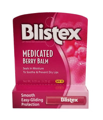 Blistex Medicated Berry Lip Balm SPF 15 provides hydration and protection for chapped lips
