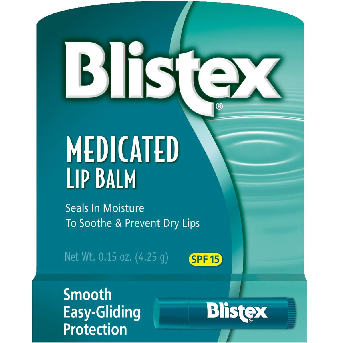 Blistex medicated lip balm SPF 15 tube ready for use