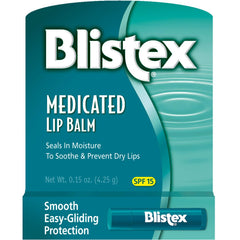 Blistex medicated lip balm SPF 15 tube ready for use