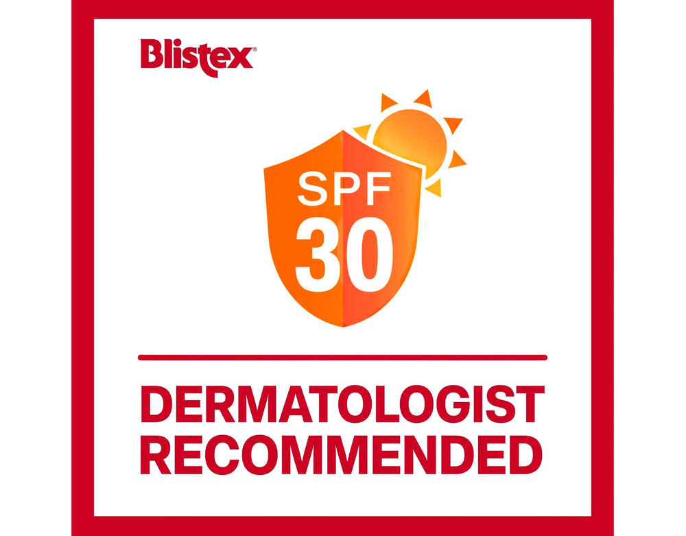 Blistex Five Star lip protection displayed beside a sun hat.