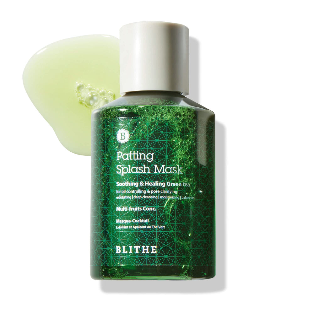 BLITHE Patting Splash Mask bottle pour for gentle exfoliation