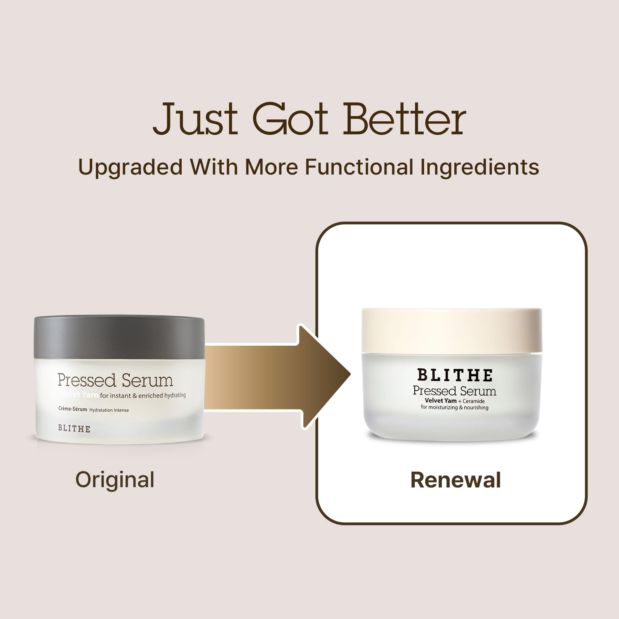 BLITHE Pressed Serum cream texture shown for smooth, fast absorption