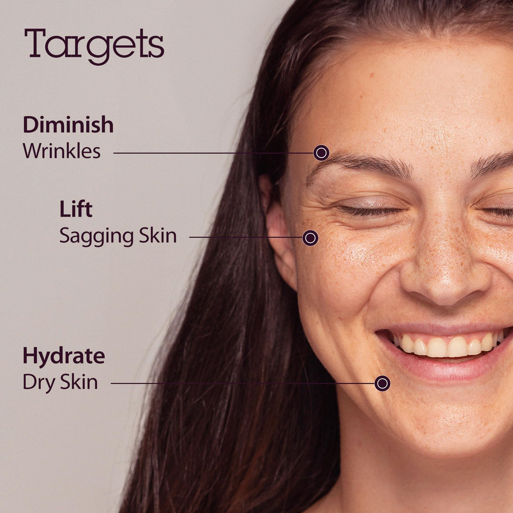 BLITHE pressed serum tundra chaga jar highlights rich hydration for night care.