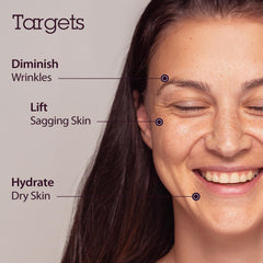 BLITHE pressed serum tundra chaga jar highlights rich hydration for night care.