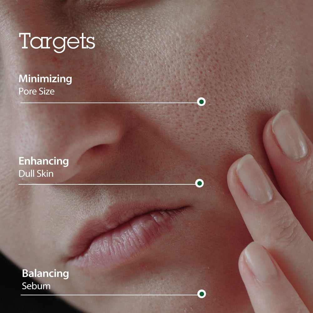 BLITHE Targeted Pore Serum close-up reveals silky texture possible oil control.