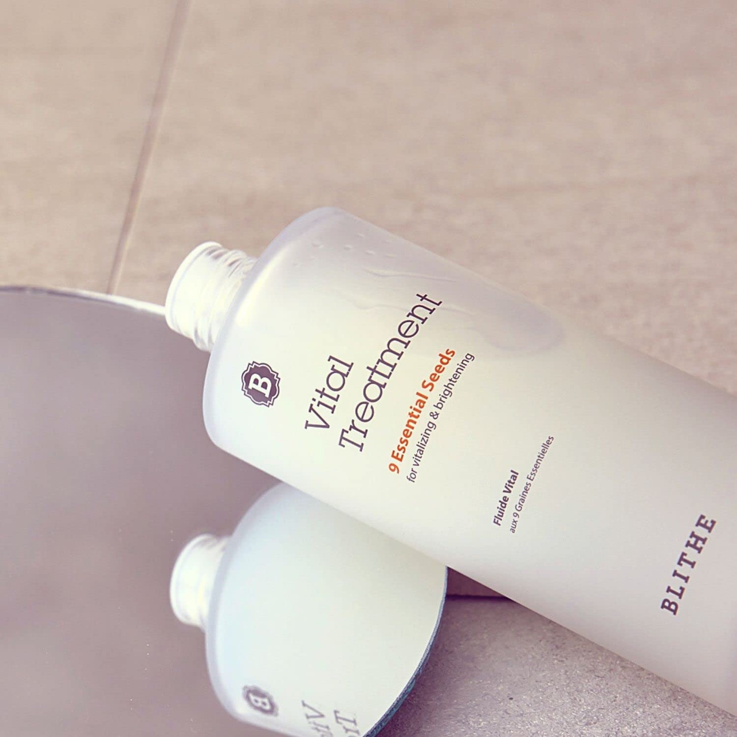 BLITHE Vital Treatment glow after use hints at improved texture and brightness.