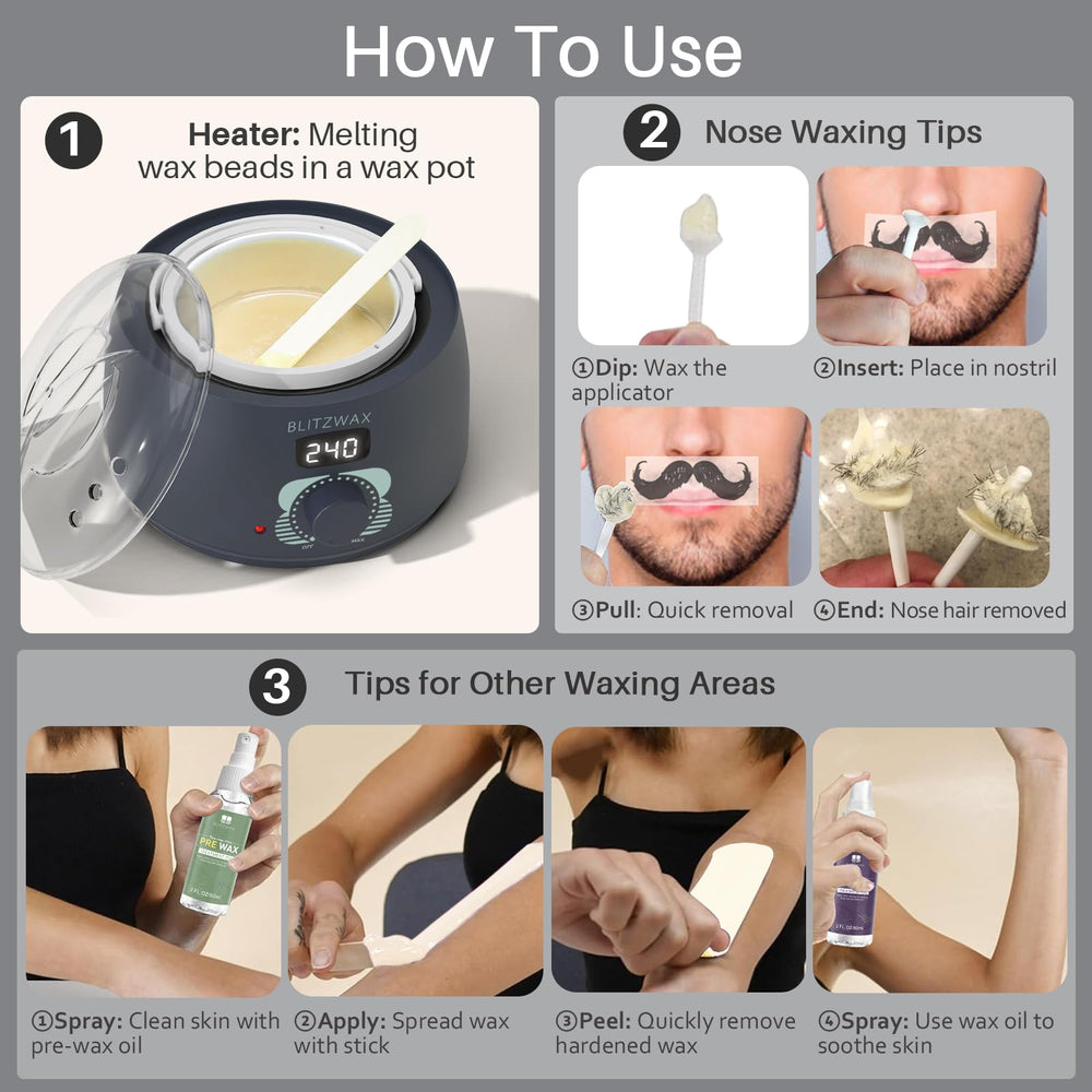 BLITZWAX all-in-one kit eases home hair removal routine