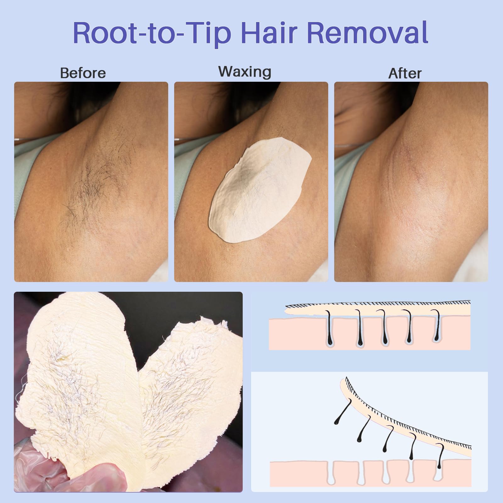 BLITZWAX coarse hair pearls designed for thick hair removal at home.