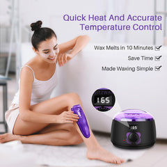 BLITZWAX digital wax warmer showing precise temperature control for safe waxing.