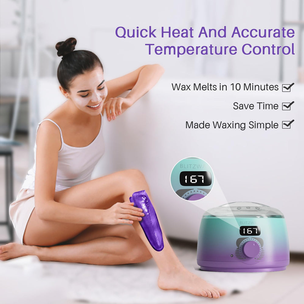 BLITZWAX green-purple gradient digital wax machine with precise temperature control
