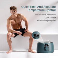 BLITZWAX quick-heating warmer with temperature control for safe waxing sessions