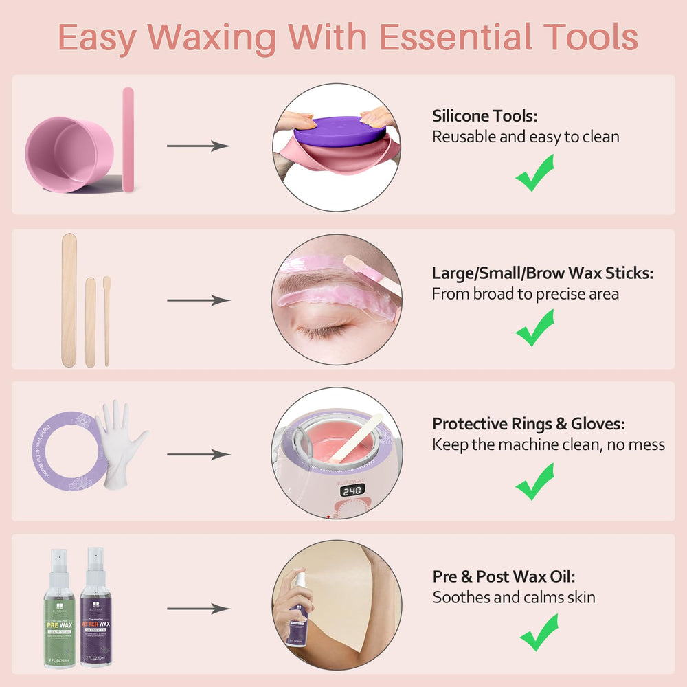 BLITZWAX six-variety wax collection offers versatile hair removal options.