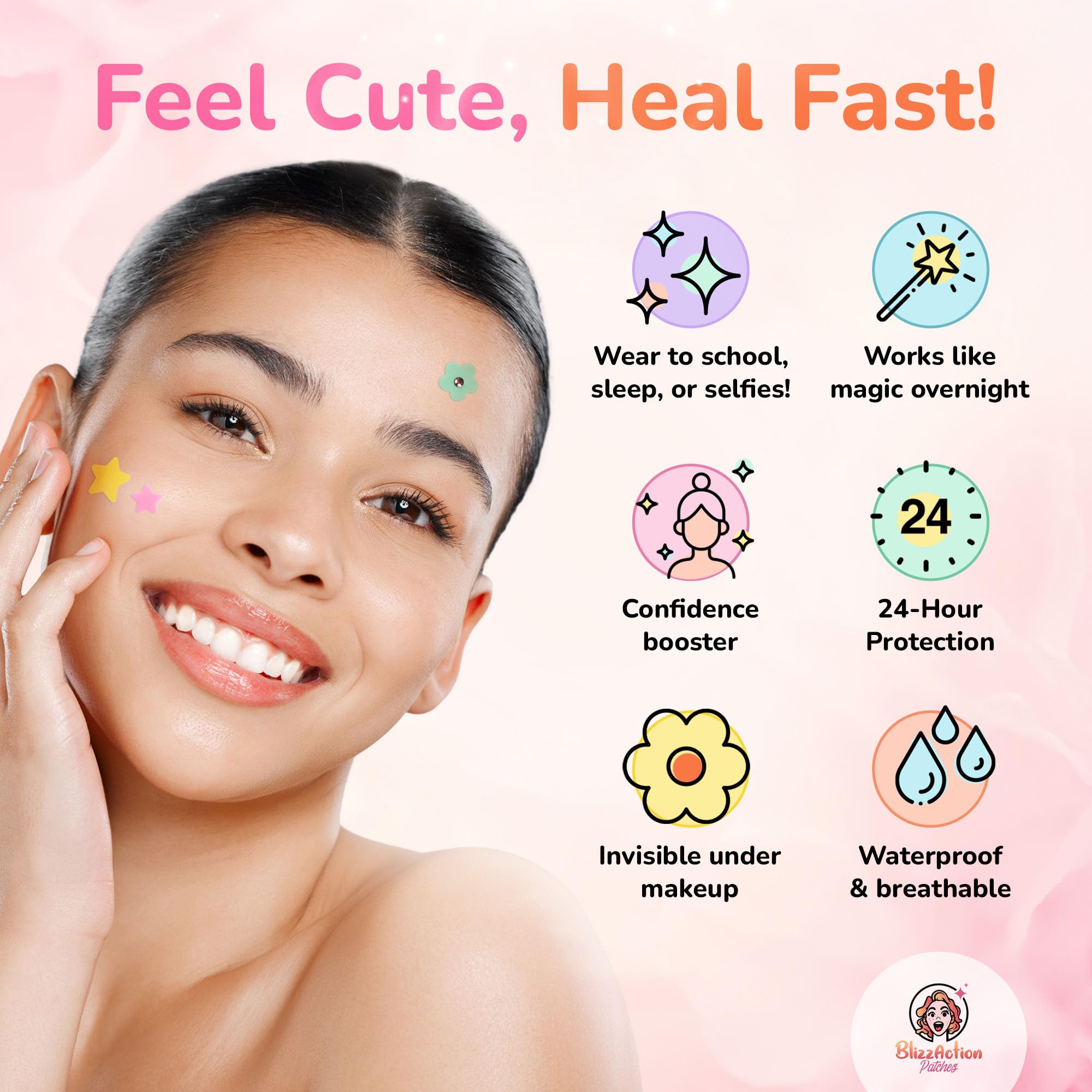 BlizzAction Patches tweezer-mirror set enables precise placement and hygienic use