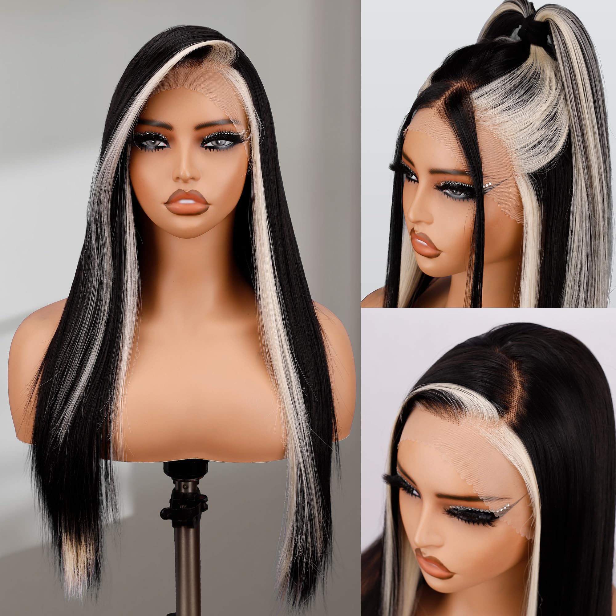 BLL 13x4 lace wig with pre-plucked hairline for easy parting.