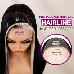 BLL glueless cap wig 22.5 inch breathable for comfortable wear.