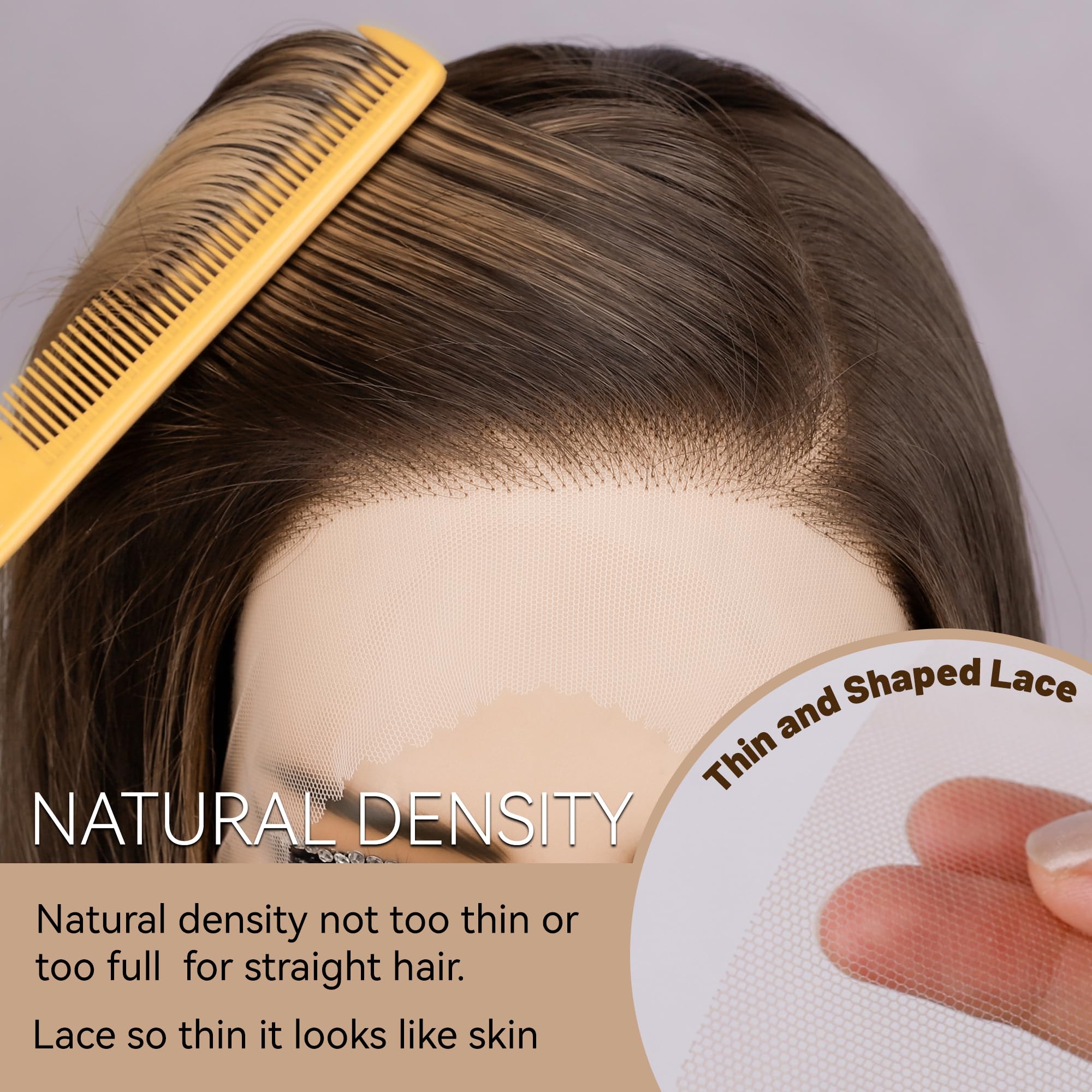 BLL Long straight 26-inch wig with heat-resistant fibers up to 160°C.