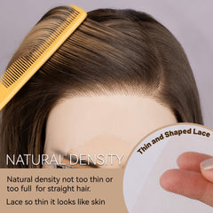 BLL Long straight 26-inch wig with heat-resistant fibers up to 160°C.