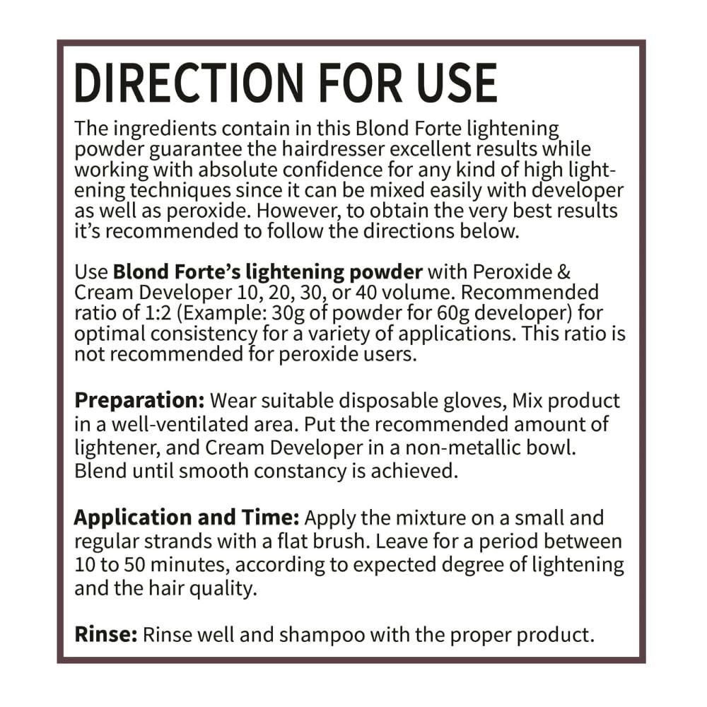 Blond Forte Made in Italy signifies consistent professional quality.