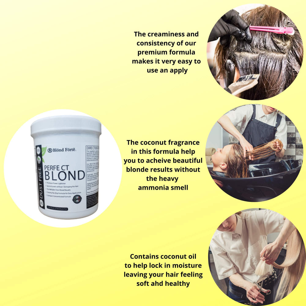 Blond Forte No ammonia smell improves bleaching comfort.