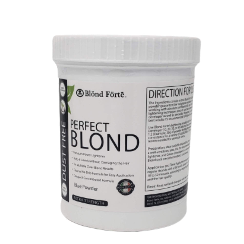 Blond Forte Perfect Blond dust-free powder for clean, fast lightening results.