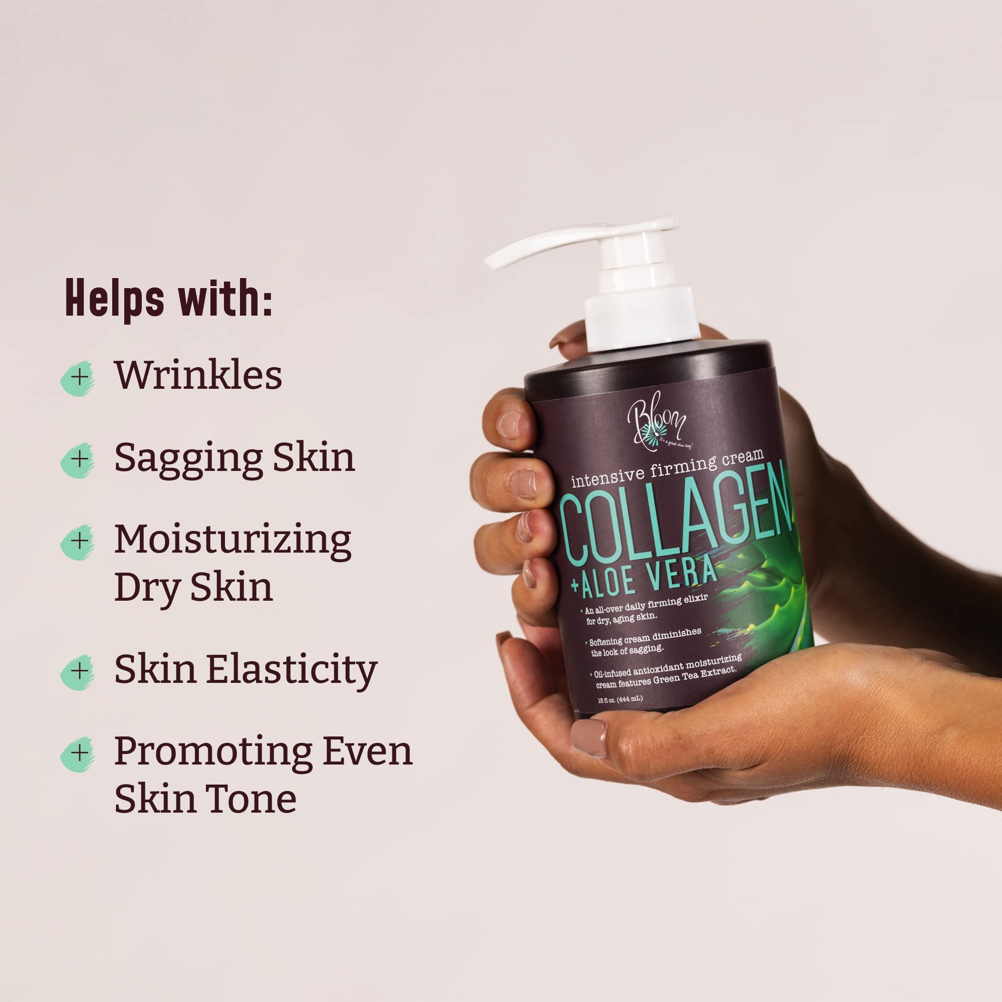 BLOOM fragrance-free label indicates gentle care for sensitive skin.