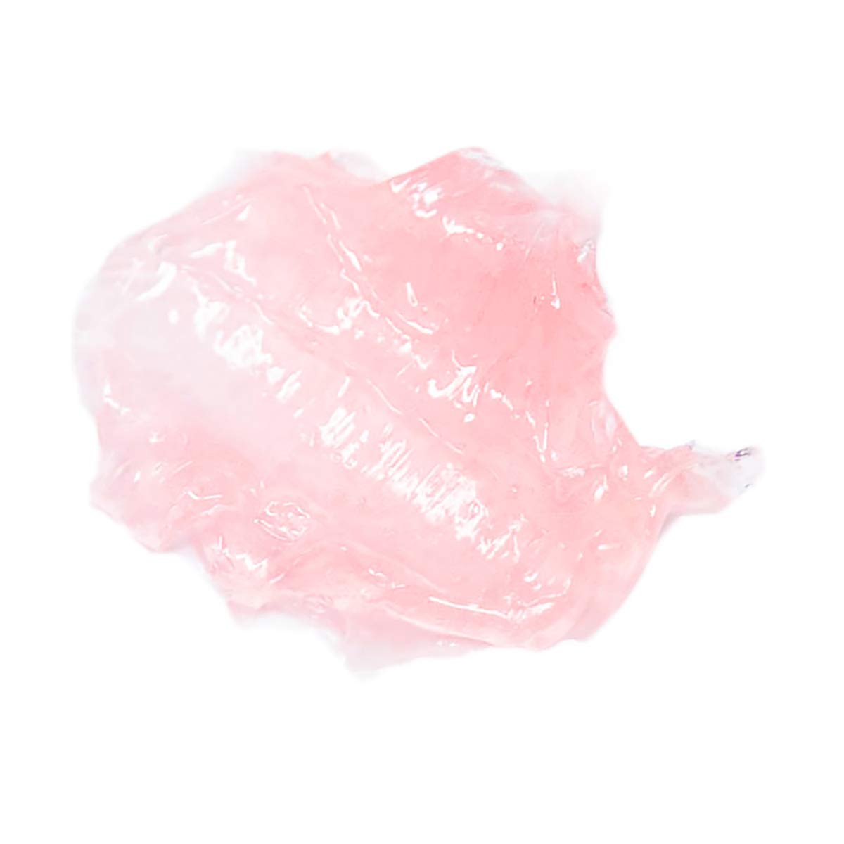 Texture pour image of Bloomeffects jelly transforming from gel to oil on skin.