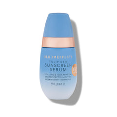 Bloomeffects Tulip Dew Sunscreen bottle front showing mineral SPF 50 protection.