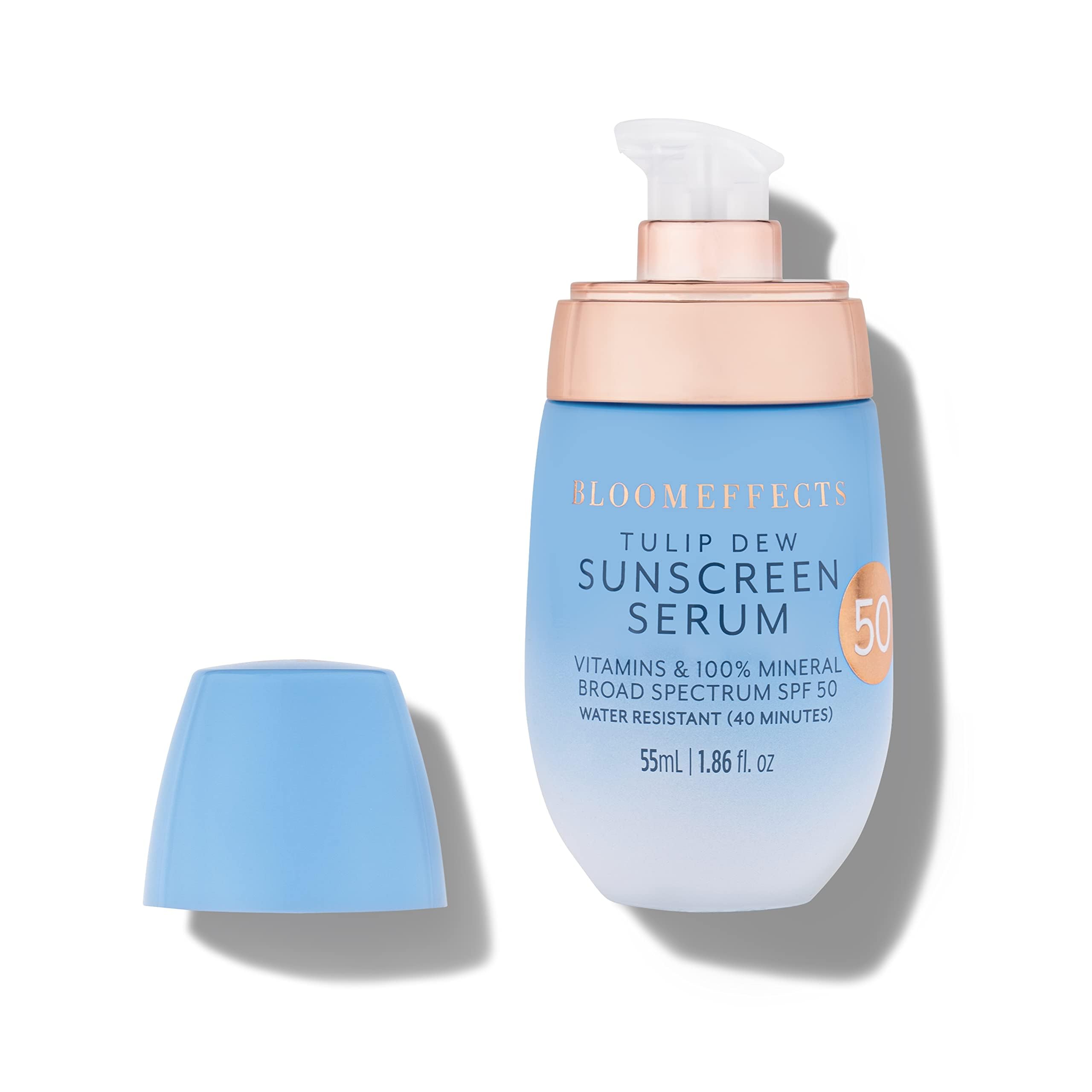 Bloomeffects Tulip Dew Sunscreen packaging highlights cruelty-free recyclable design.
