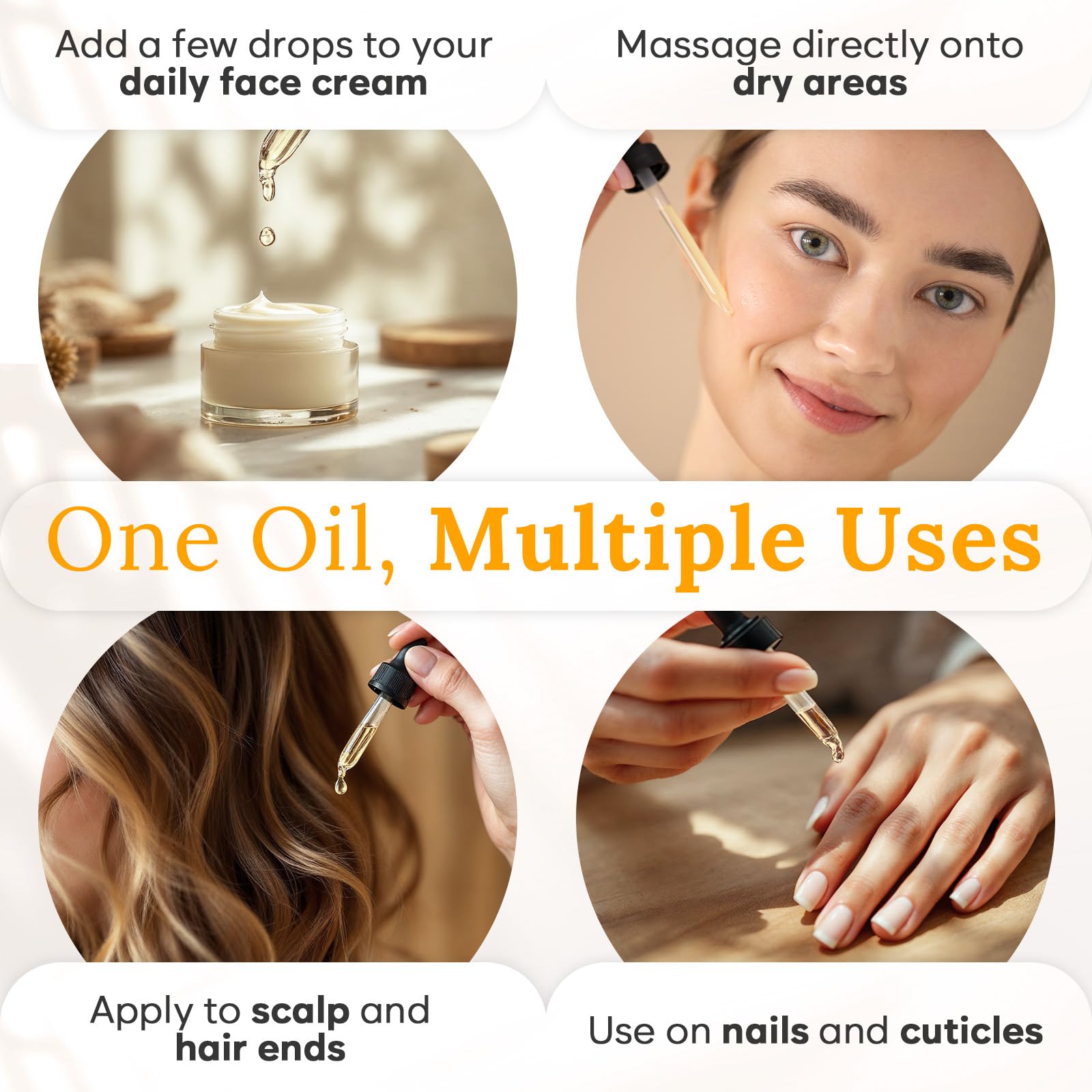 BLOOMORA pumpkin seed oil quickly absorbs for lightweight skin hydration.