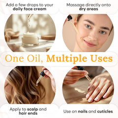 BLOOMORA pumpkin seed oil quickly absorbs for lightweight skin hydration.