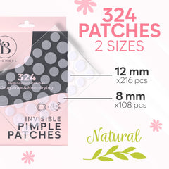 BLOOMORA clear matte finish patch applied to blemish for discreet daytime use.